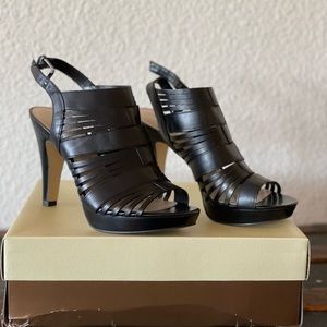 Franco Sarto Black Heeled Sandals